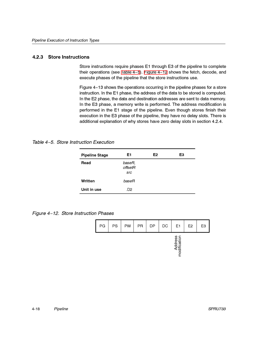 Texas Instruments TMS320C67X/C67X+ DSP manual Store Instructions, 5. Store Instruction Execution 