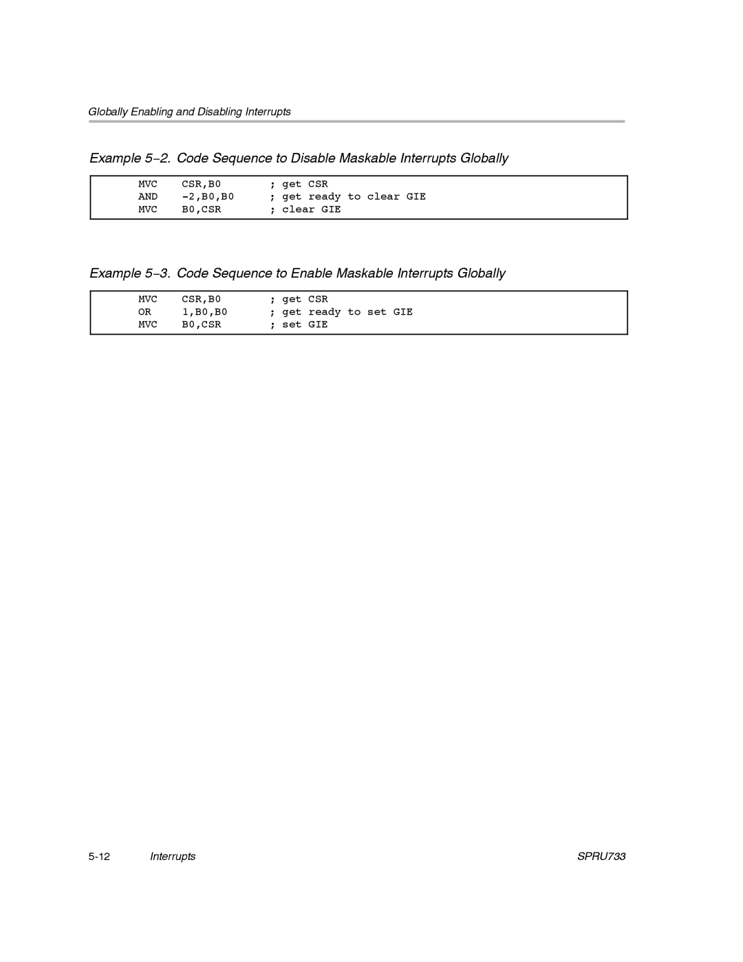 Texas Instruments TMS320C67X/C67X+ DSP manual MVC CSR,B0 