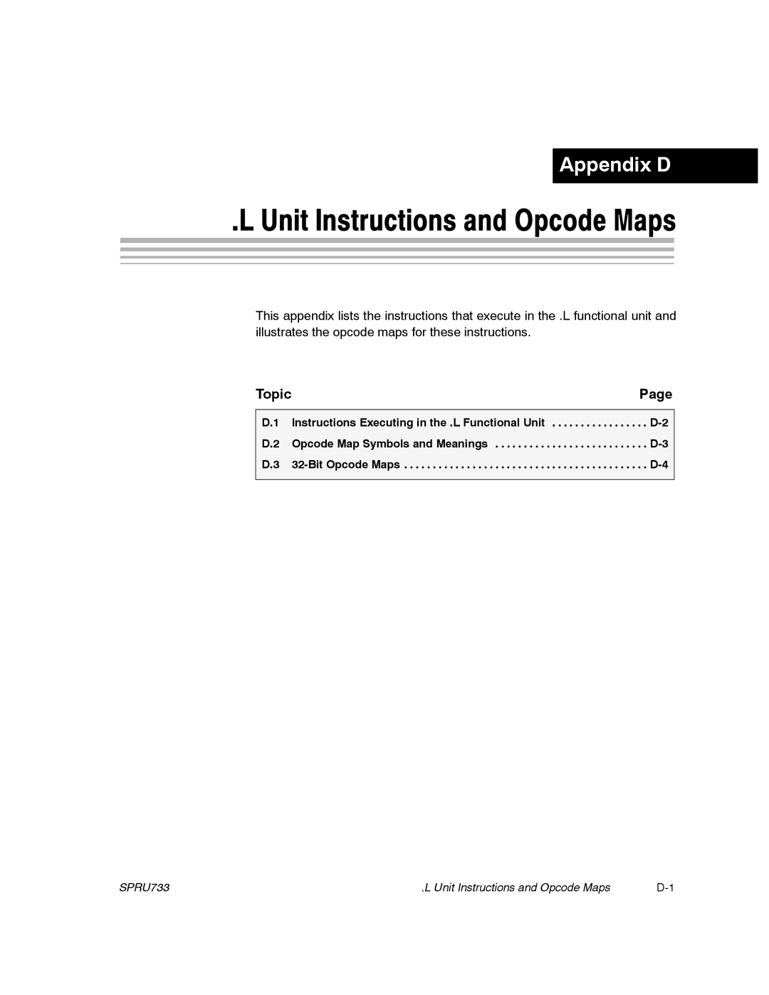 Texas Instruments TMS320C67X/C67X+ DSP manual Appendix D 