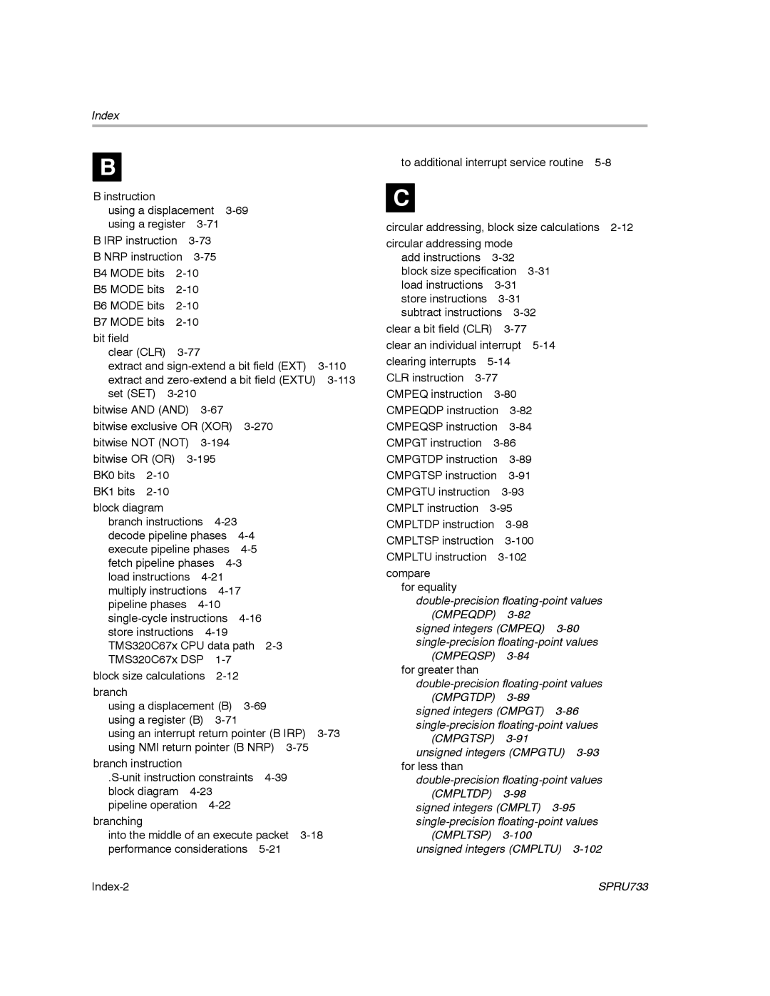 Texas Instruments TMS320C67X/C67X+ DSP manual Cmpeqdp 