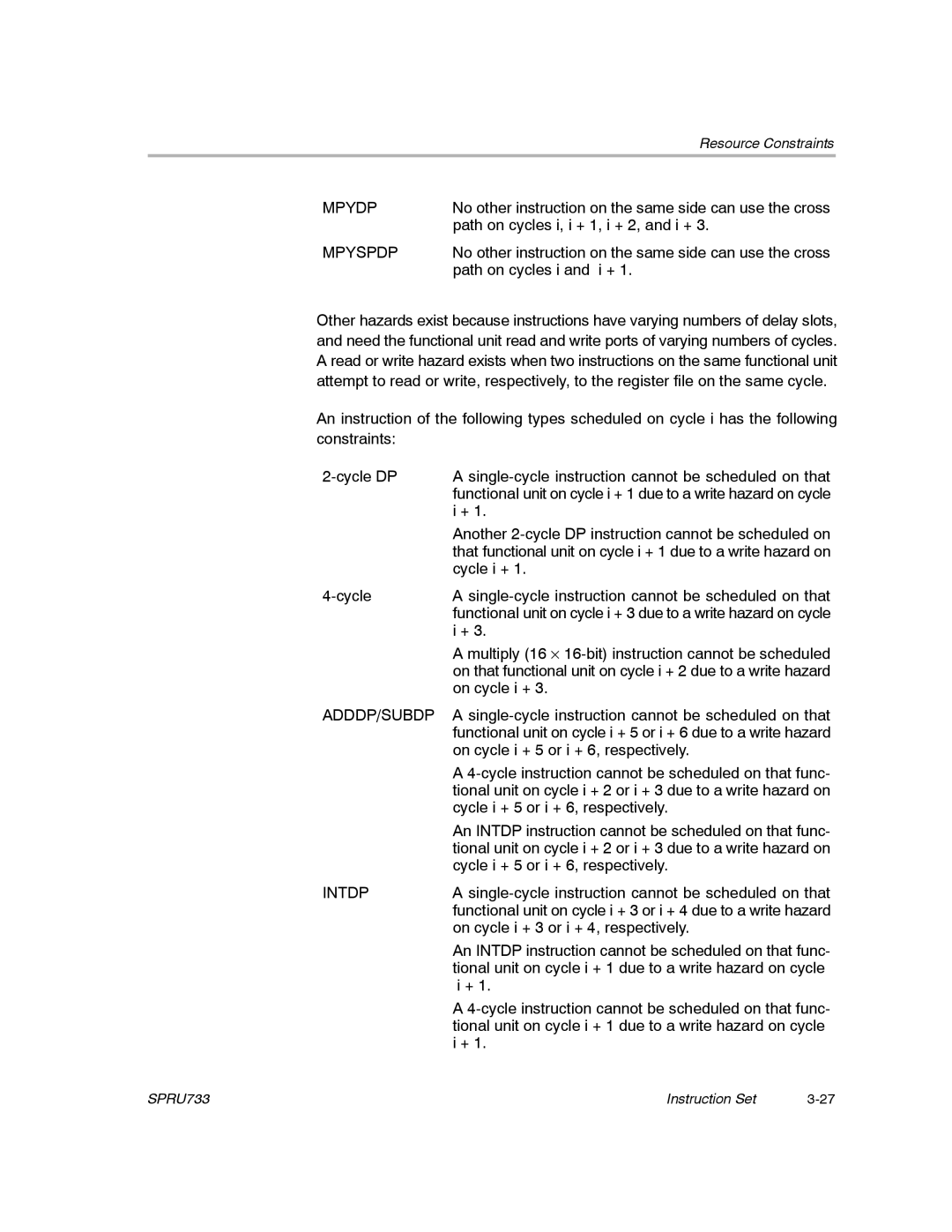 Texas Instruments TMS320C67X/C67X+ DSP manual Intdp 