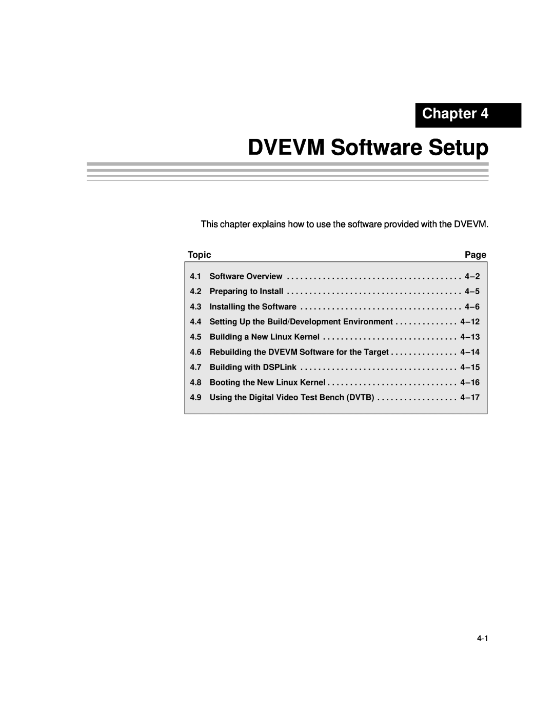 Texas Instruments TMS320DM357 DVEVM v2.05 manual DVEVM Software Setup, Chapter 