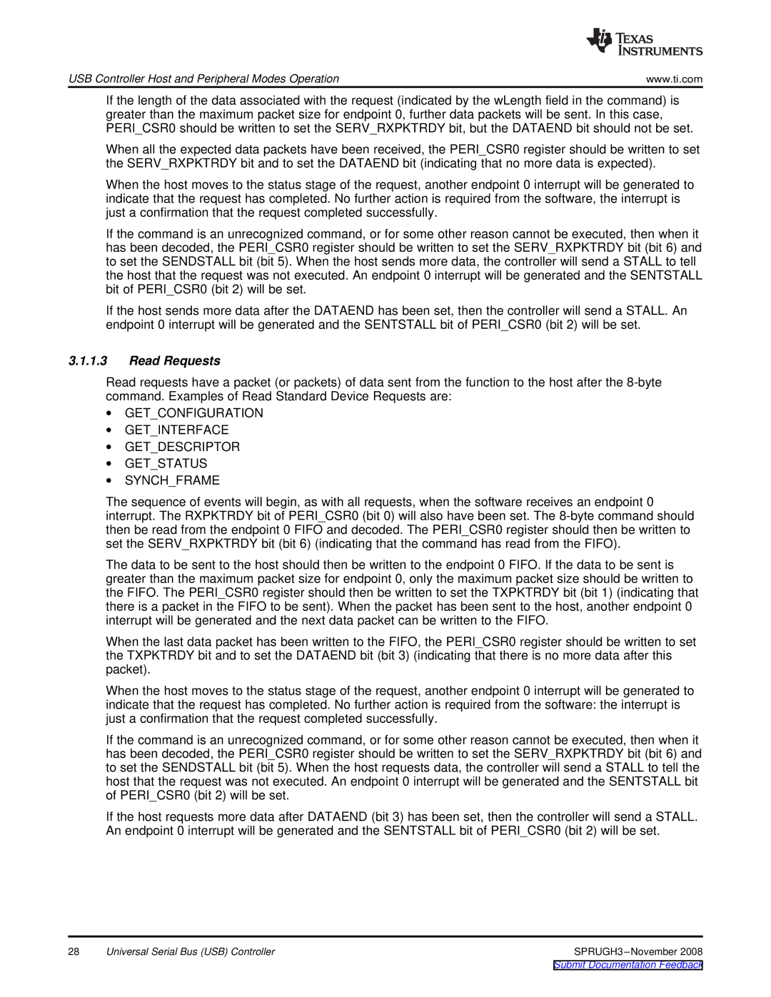 Texas Instruments TMS320DM357 manual Read Requests 