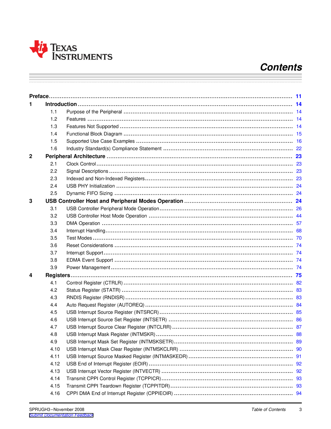 Texas Instruments TMS320DM357 manual Contents 