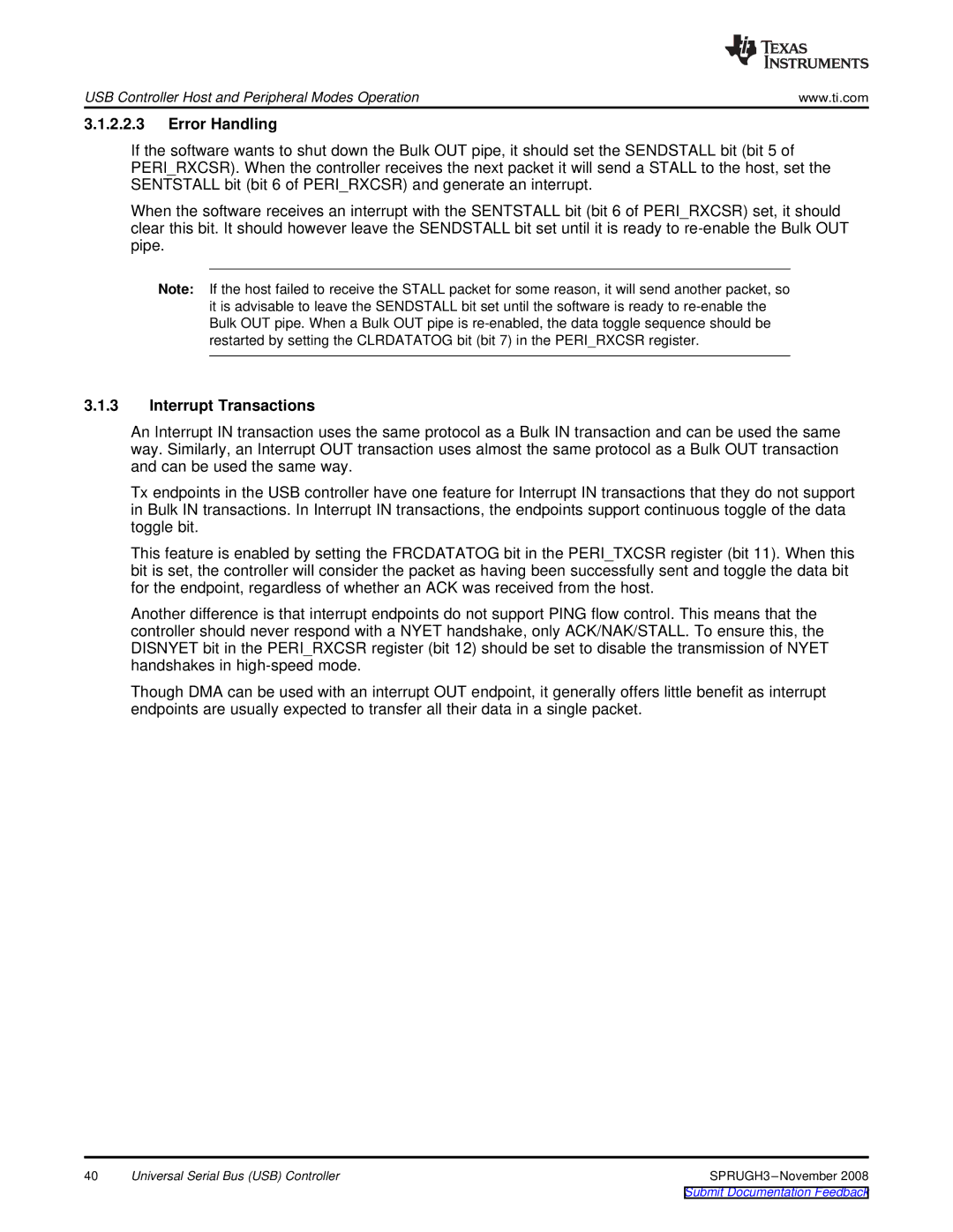 Texas Instruments TMS320DM357 manual Interrupt Transactions 