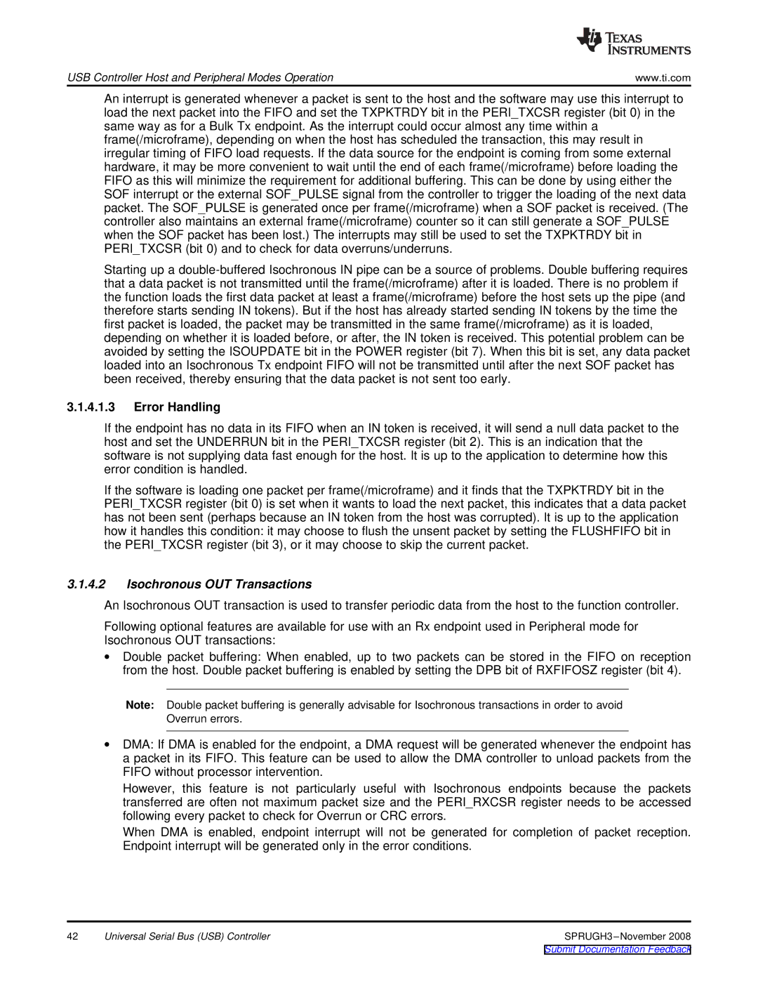 Texas Instruments TMS320DM357 manual Isochronous OUT Transactions 