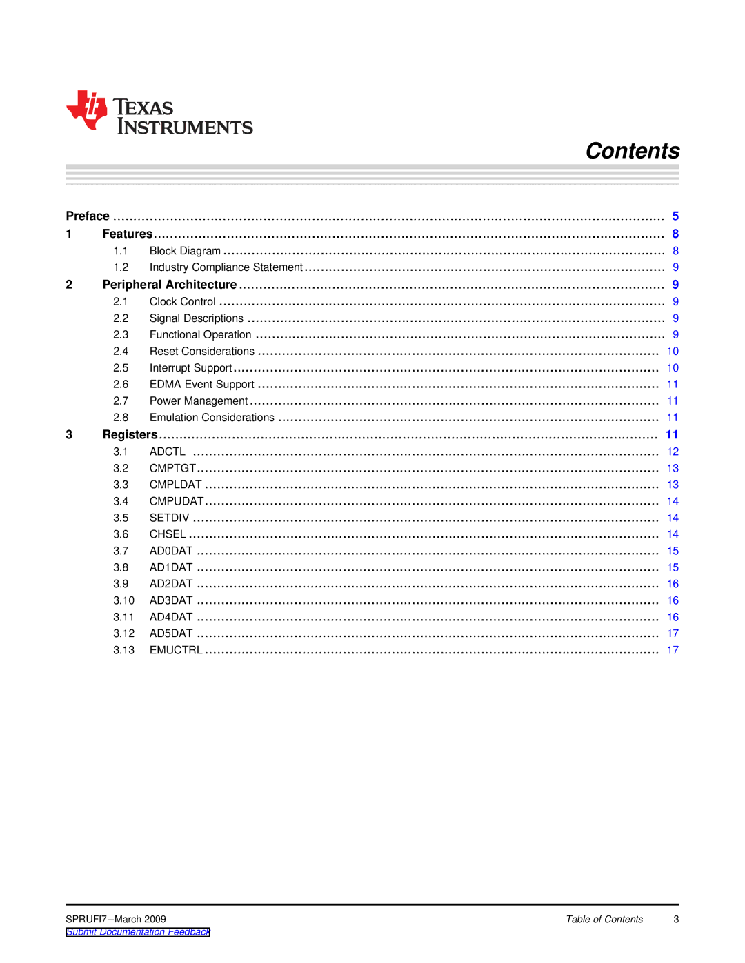 Texas Instruments TMS320DM36X manual Contents 