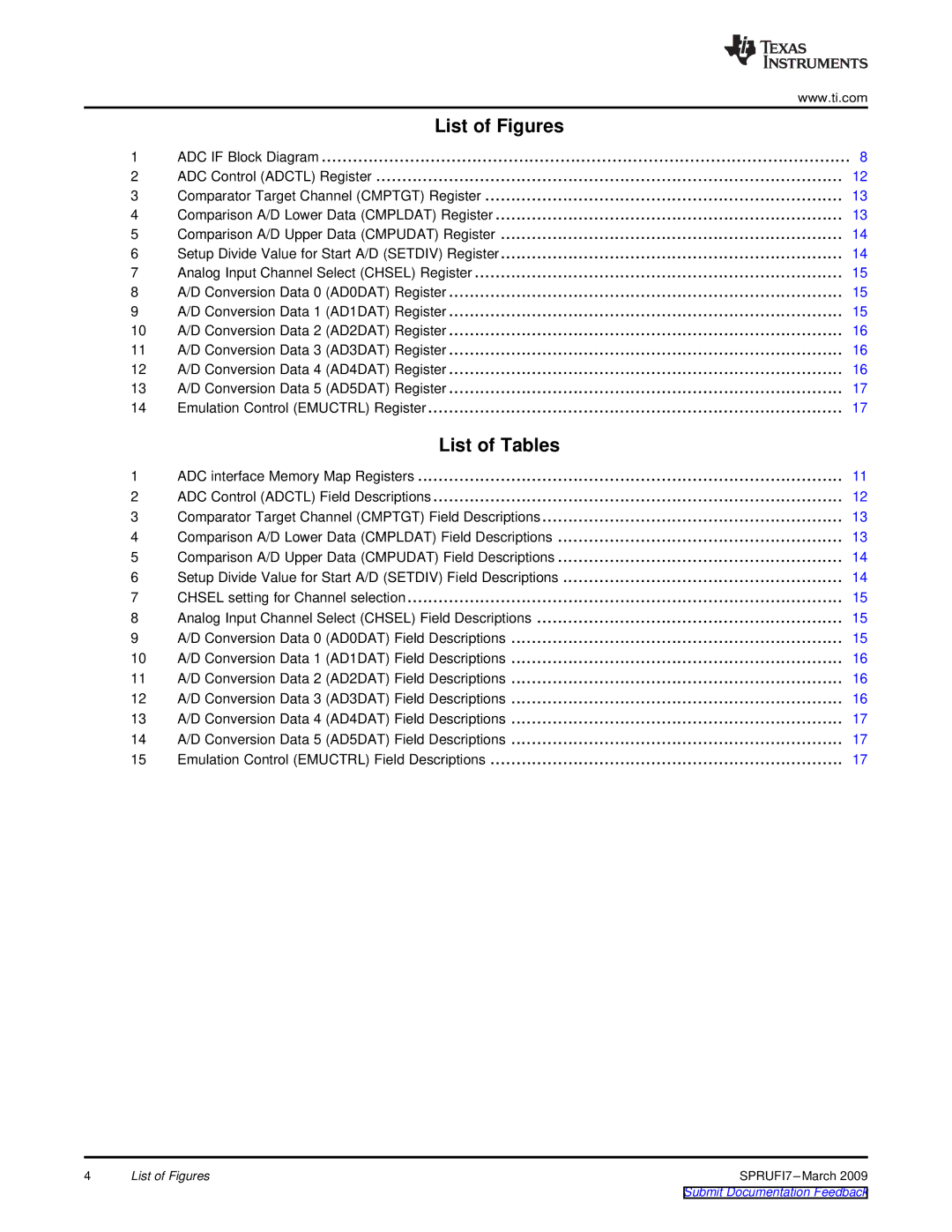 Texas Instruments TMS320DM36X manual List of Figures 