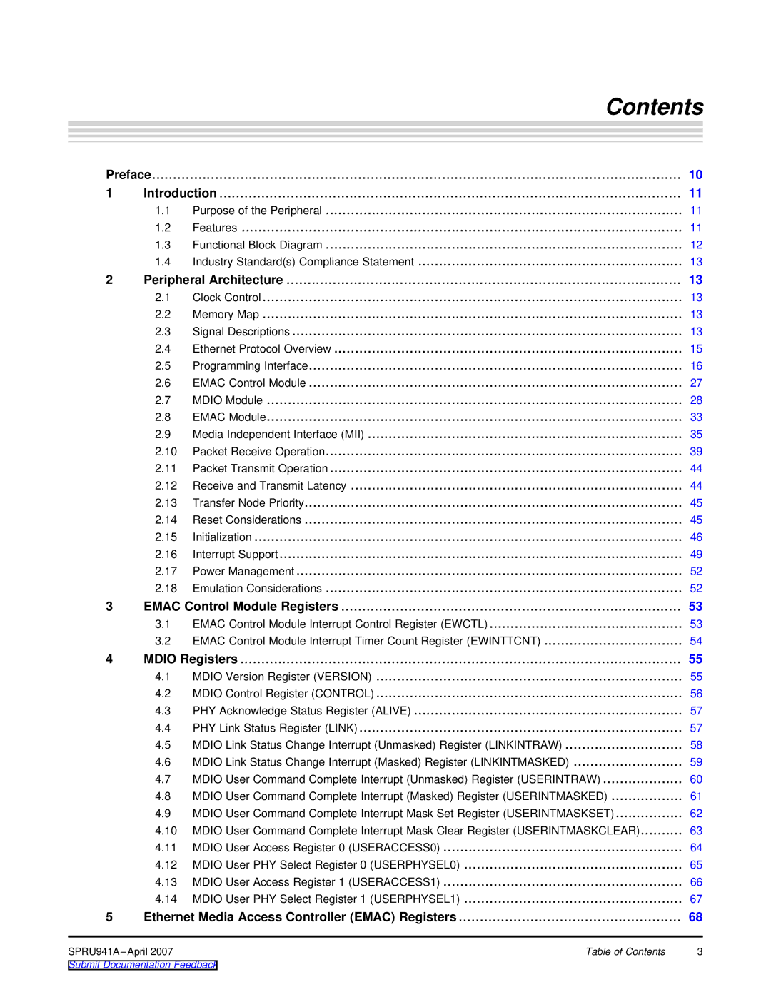 Texas Instruments TMS320DM643X DMP manual Contents 