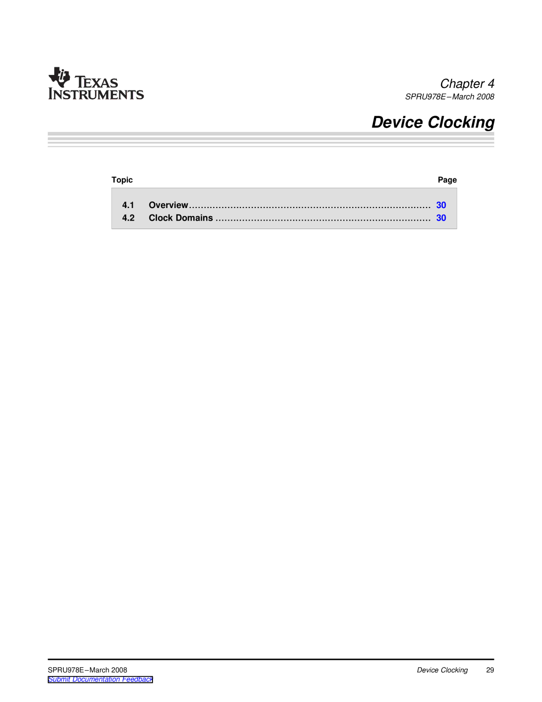 Texas Instruments TMS320DM643x manual Device Clocking, Overview Clock Domains 