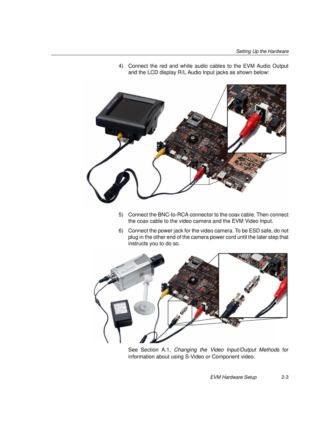 Texas Instruments TMS320DM6446 DVEVM v2.0 manual EVM Hardware Setup 