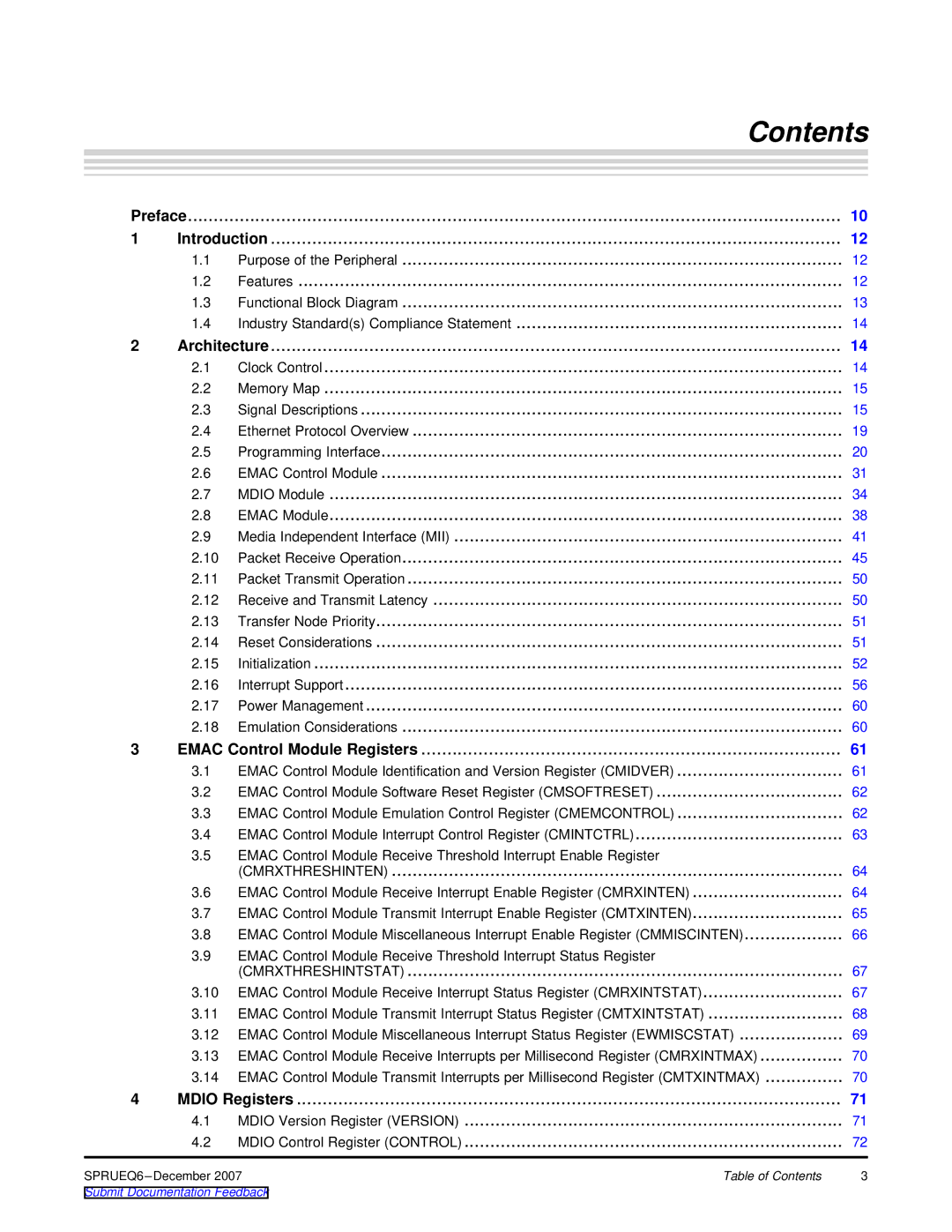 Texas Instruments TMS320DM646x manual Contents 