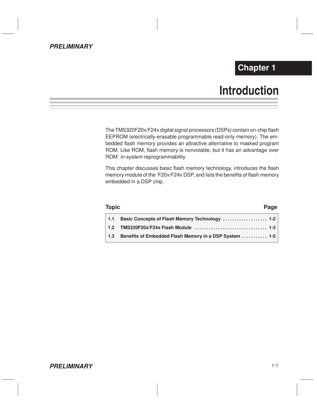 Texas Instruments TMS320F20x/F24x DSP manual Introduction 