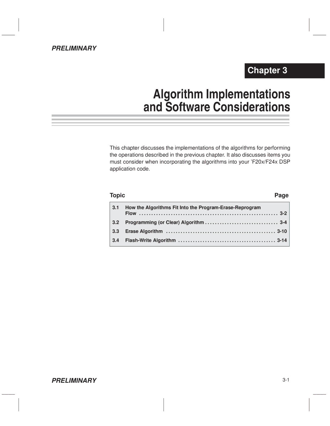 Texas Instruments TMS320F20x/F24x DSP manual Algorithm Implementations Software Considerations 