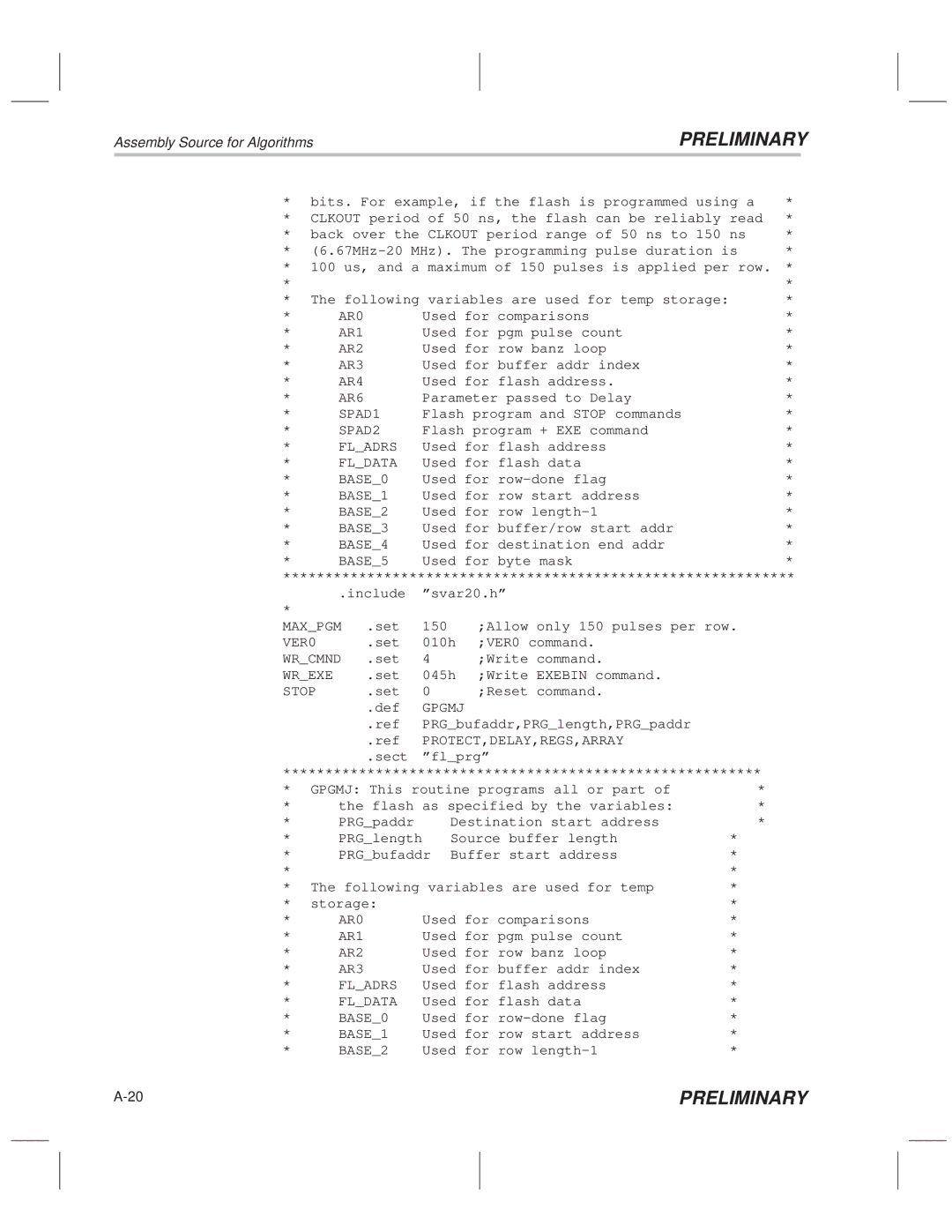 Texas Instruments TMS320F20x/F24x DSP manual AR3, AR4, Gpgmj, Protect,Delay,Regs,Array 