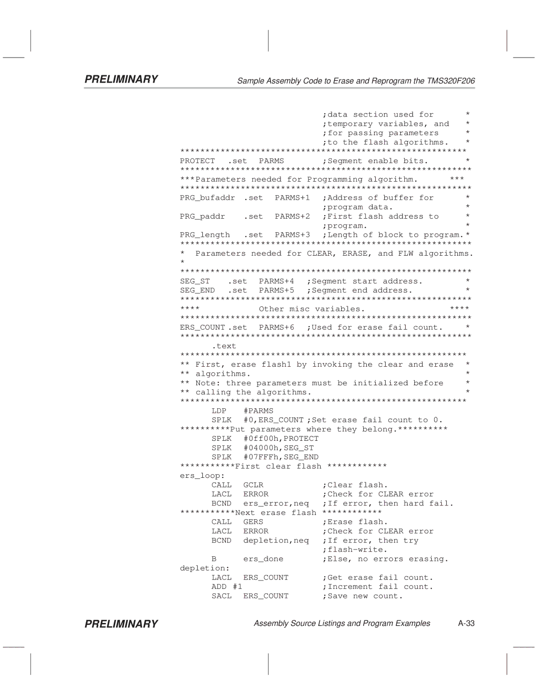 Texas Instruments TMS320F20x/F24x DSP manual PARMS+1 