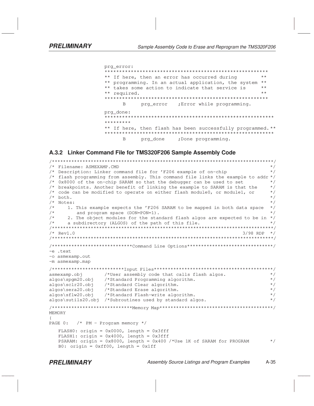 Texas Instruments TMS320F20x/F24x DSP manual Memory 