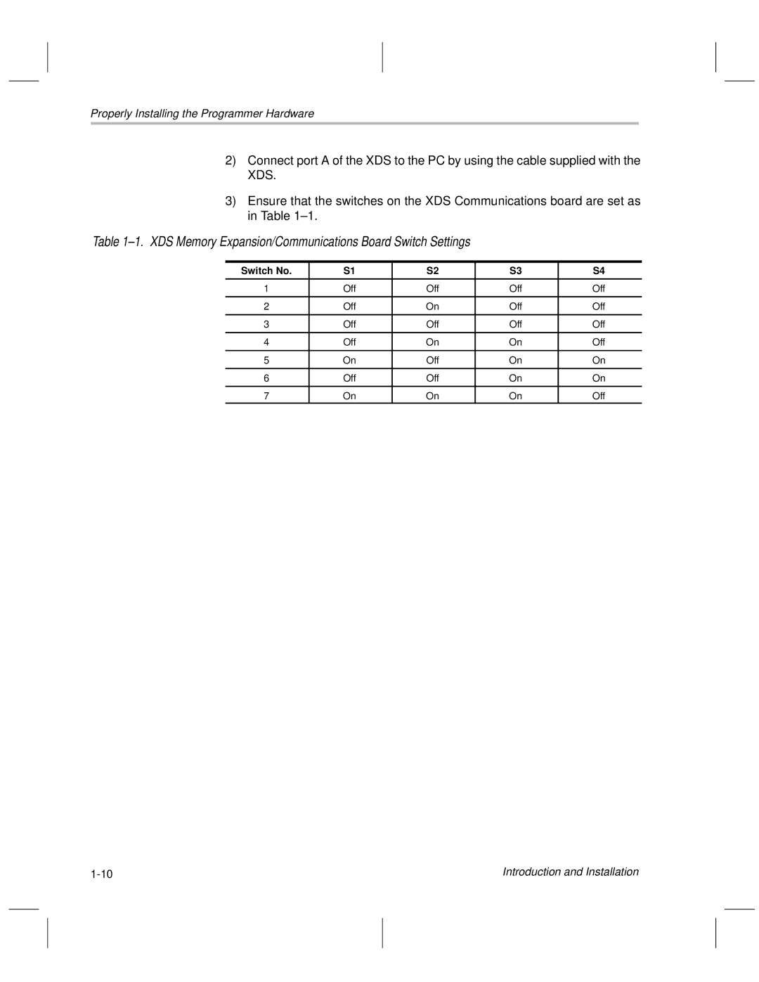 Texas Instruments TMS370 manual Switch No 