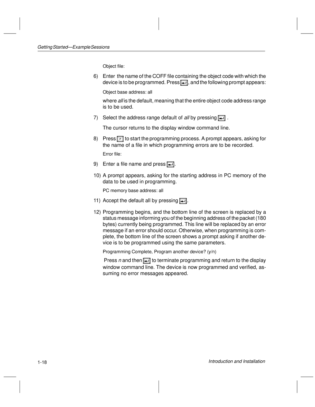 Texas Instruments TMS370 manual GettingStartedÐExampleSessions 