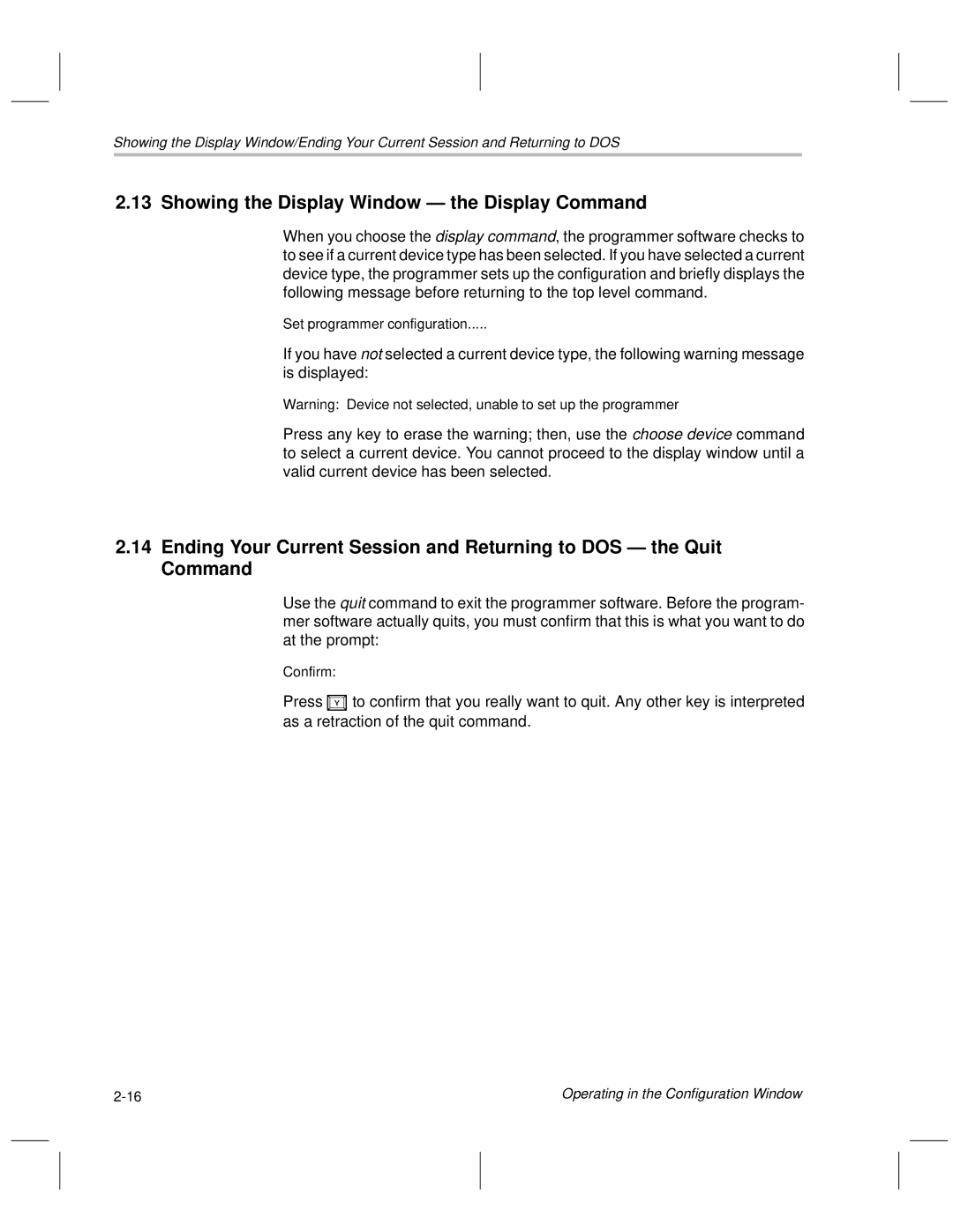 Texas Instruments TMS370 manual Showing the Display Window Ð the Display Command 