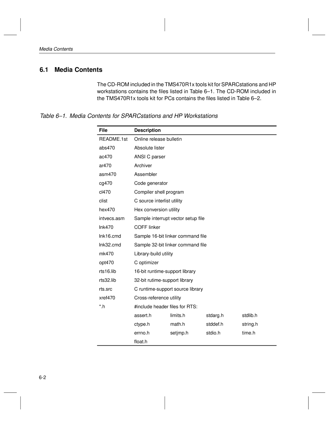 Texas Instruments TMS470R1x manual Media Contents 