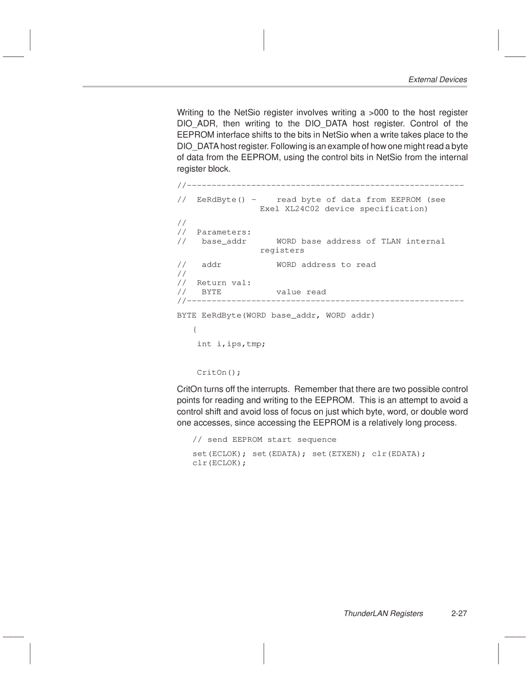 Texas Instruments TNETE100A, TNETE211, TNETE110A manual Registers 