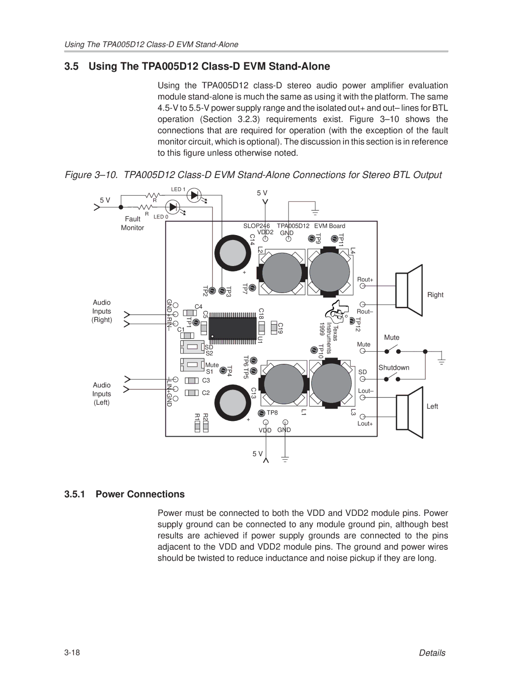 Texas Instruments TPA005D12 manual Monitor 