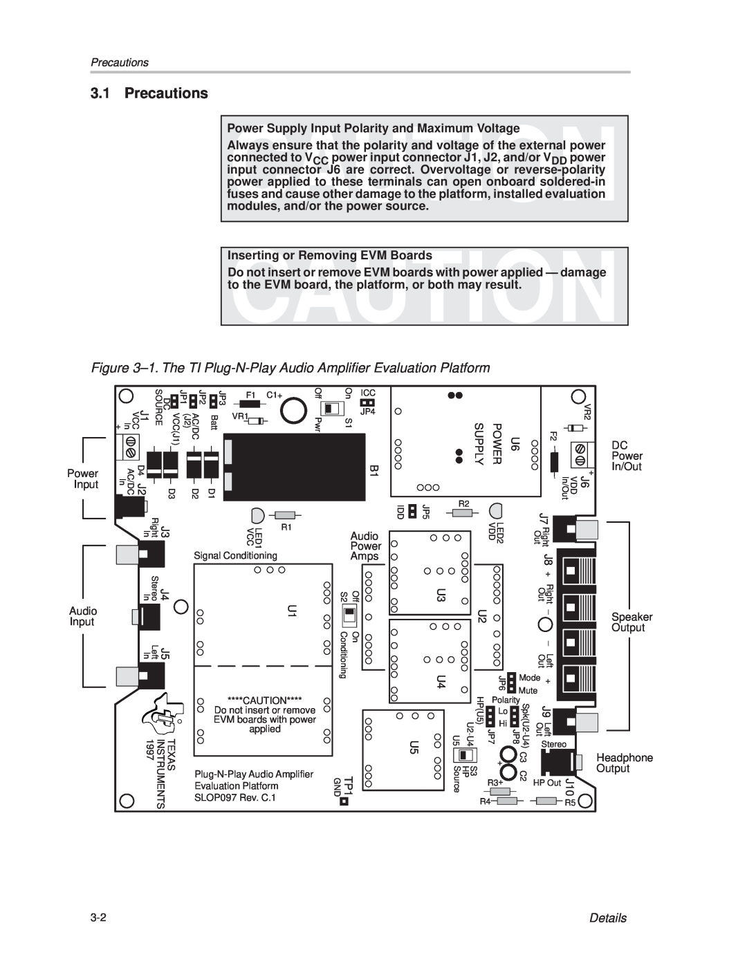 Texas Instruments TPA005D12 manual Precautions, Details 