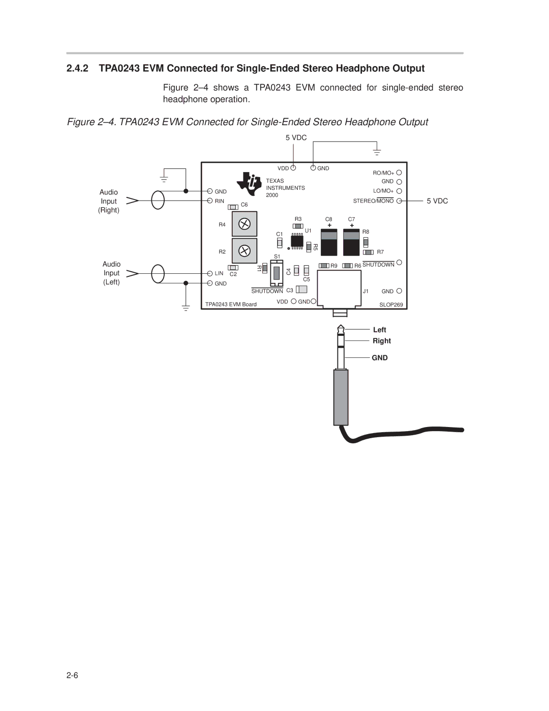 Texas Instruments TPA0243 manual Gnd 