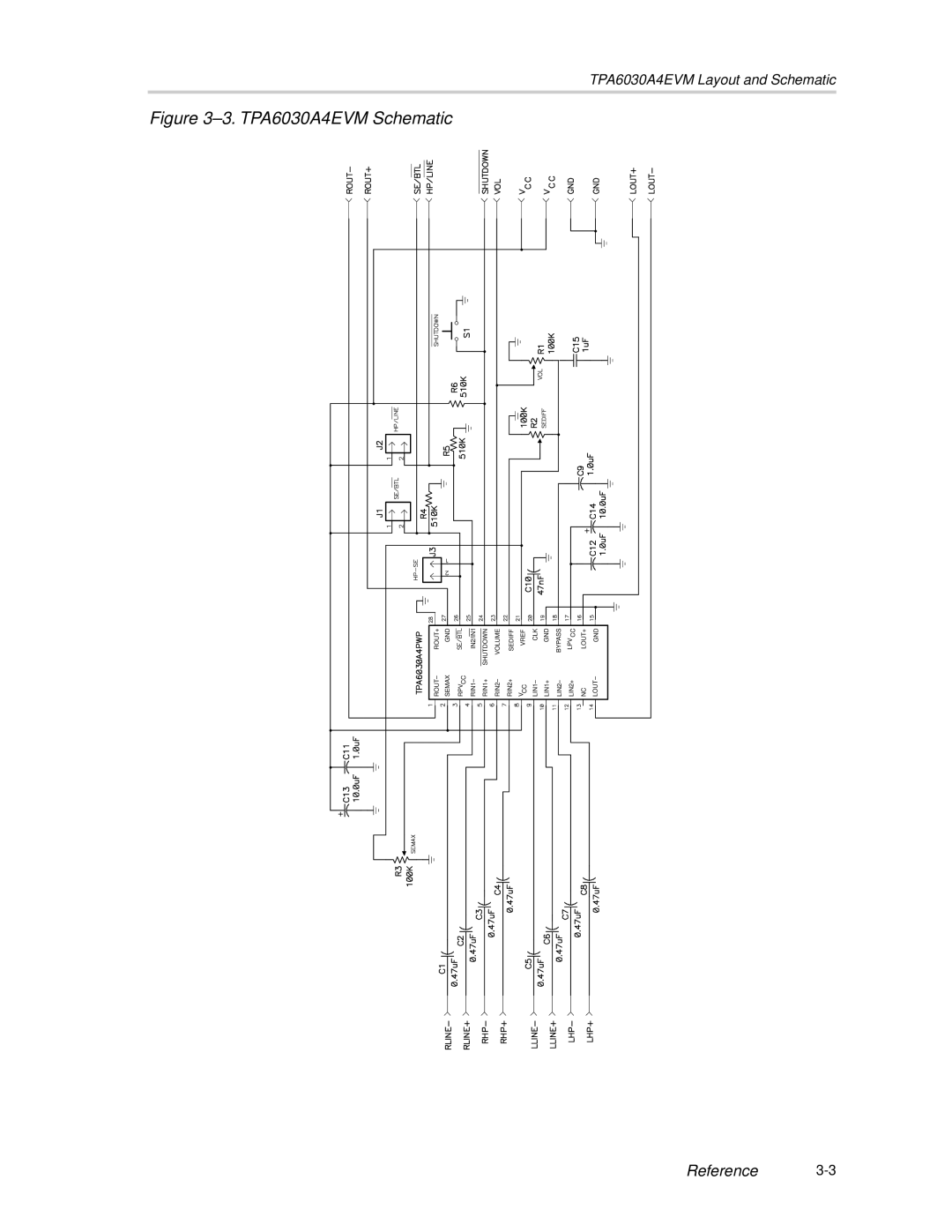 Texas Instruments manual TPA6030A4EVM Schematic 