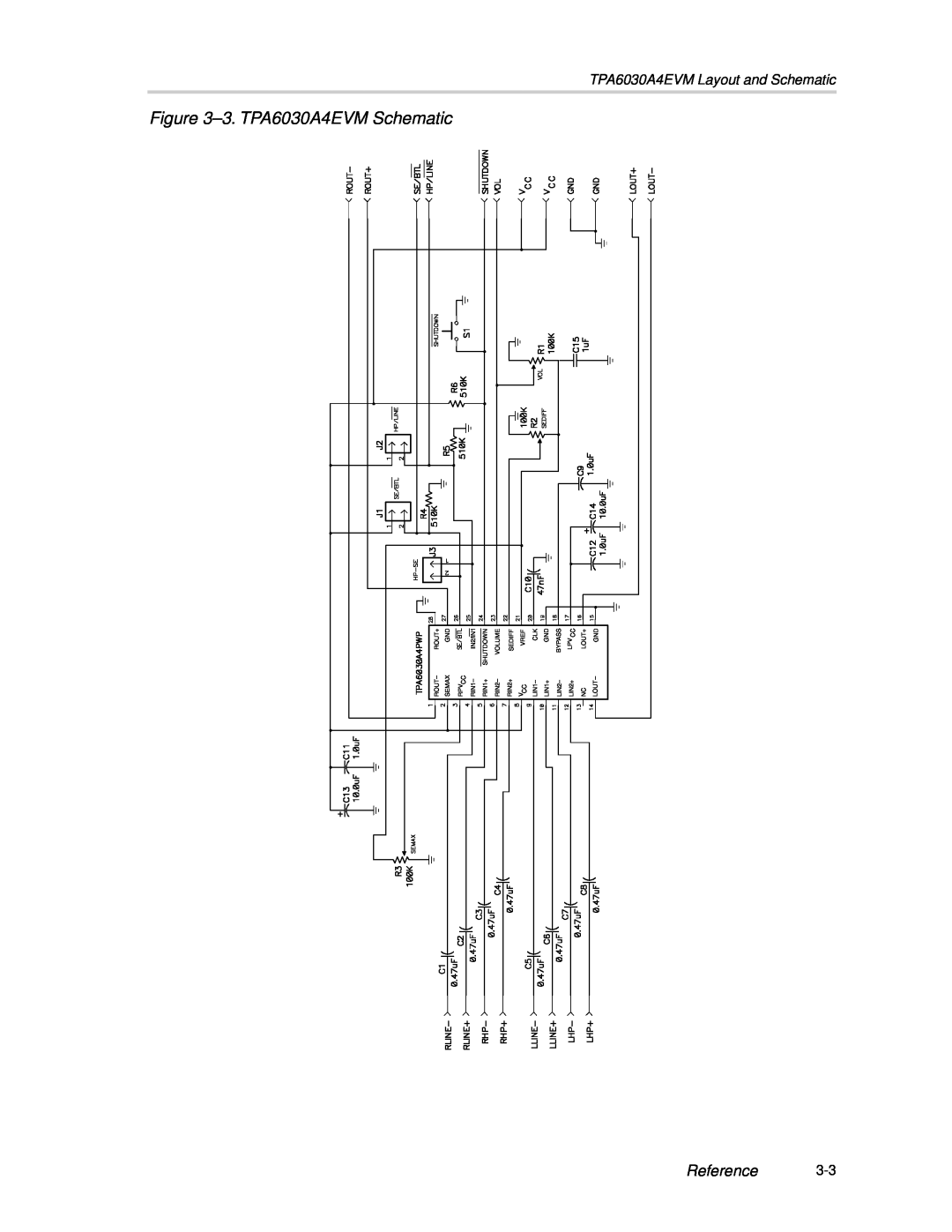 Texas Instruments manual 3.TPA6030A4EVM Schematic, Reference, TPA6030A4EVM Layout and Schematic 