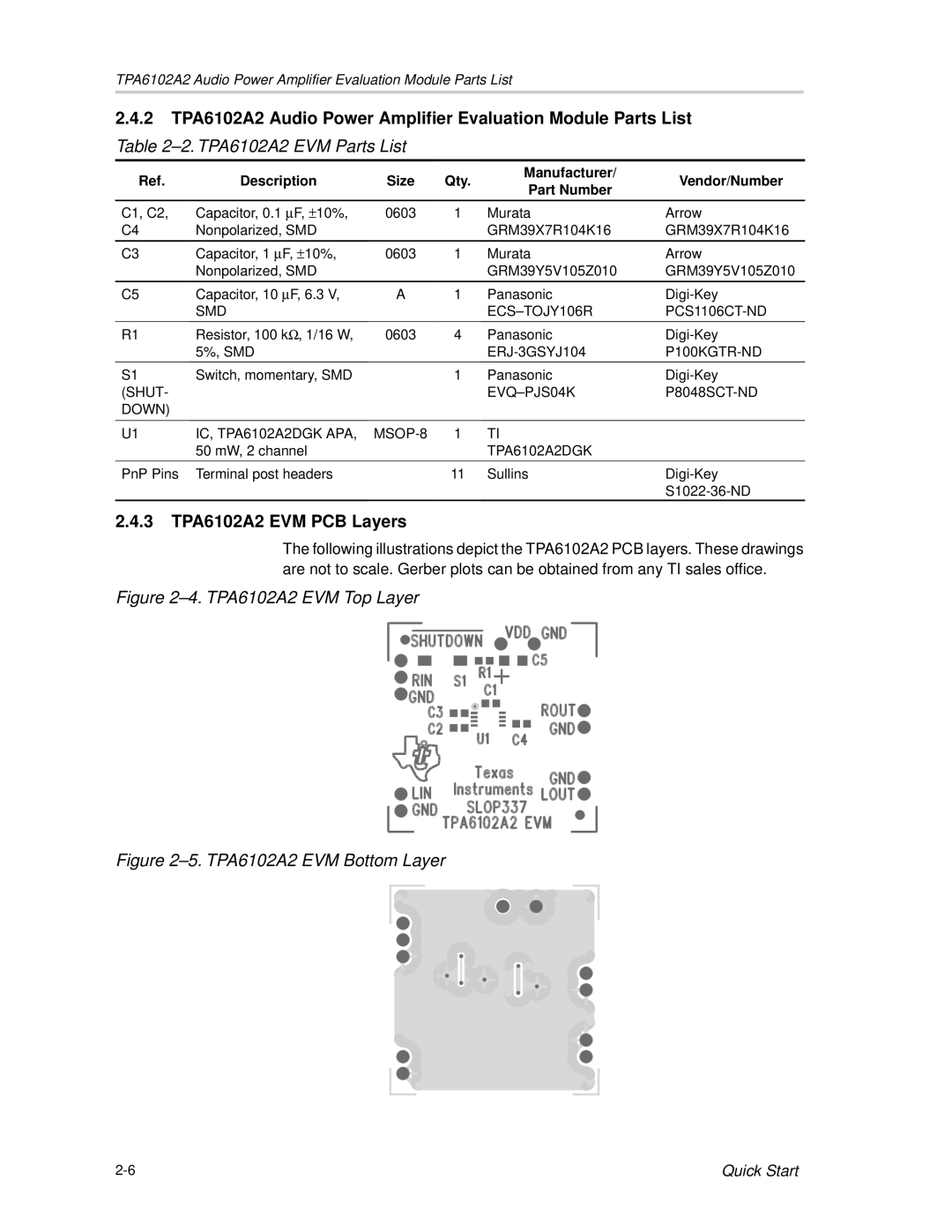 Texas Instruments manual 3 TPA6102A2 EVM PCB Layers 