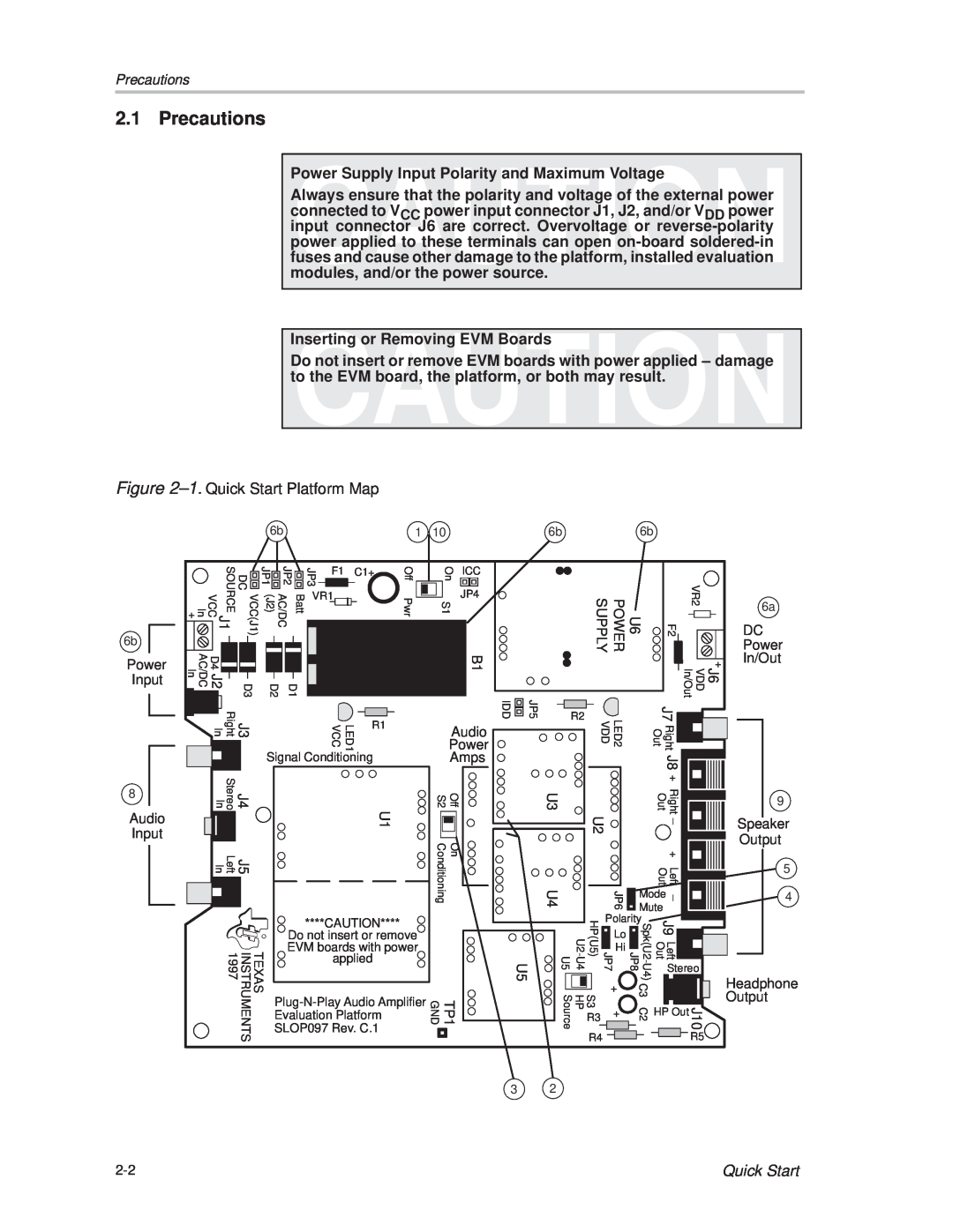 Texas Instruments TPA701 manual Precautions 