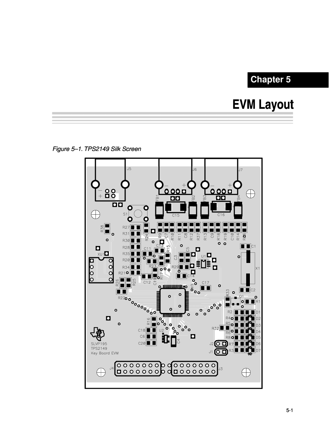 Texas Instruments manual EVM Layout, 1. TPS2149 Silk Screen, Chapter 