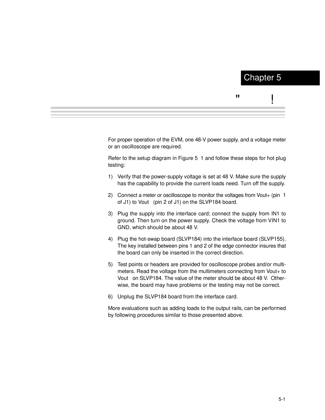 Texas Instruments TPS2330 manual Setup of the EVM 