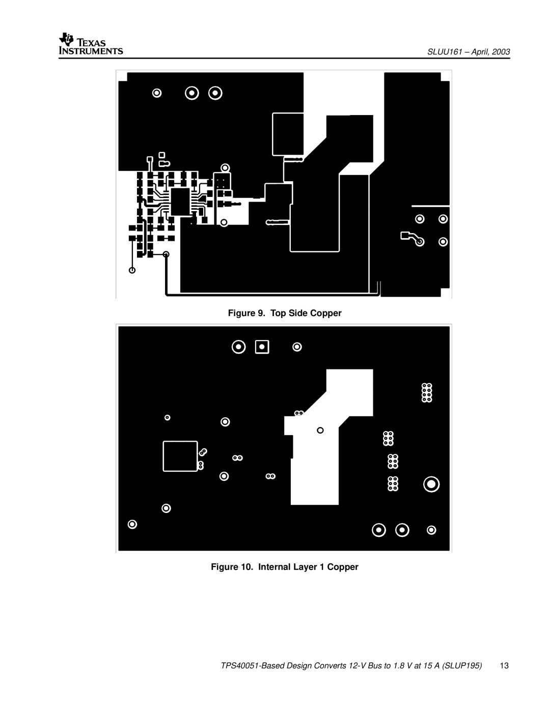 Texas Instruments TPS40051 manual Top Side Copper 