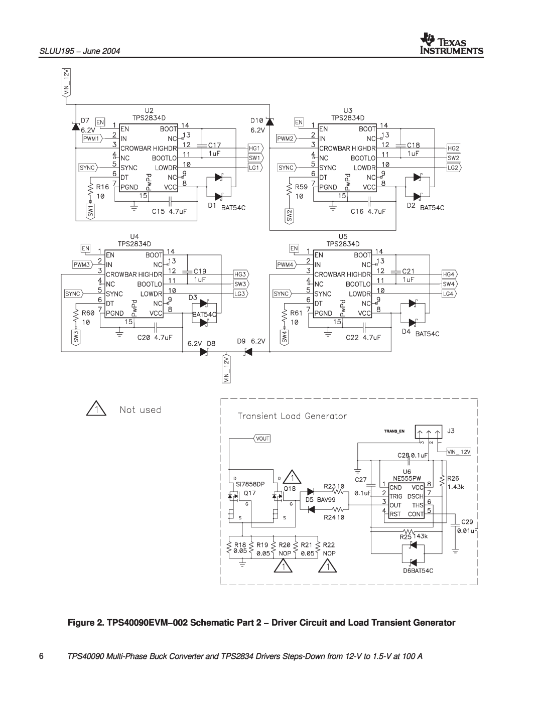 Texas Instruments TPS40090EVM-002 manual SLUU195 − June, Transen 