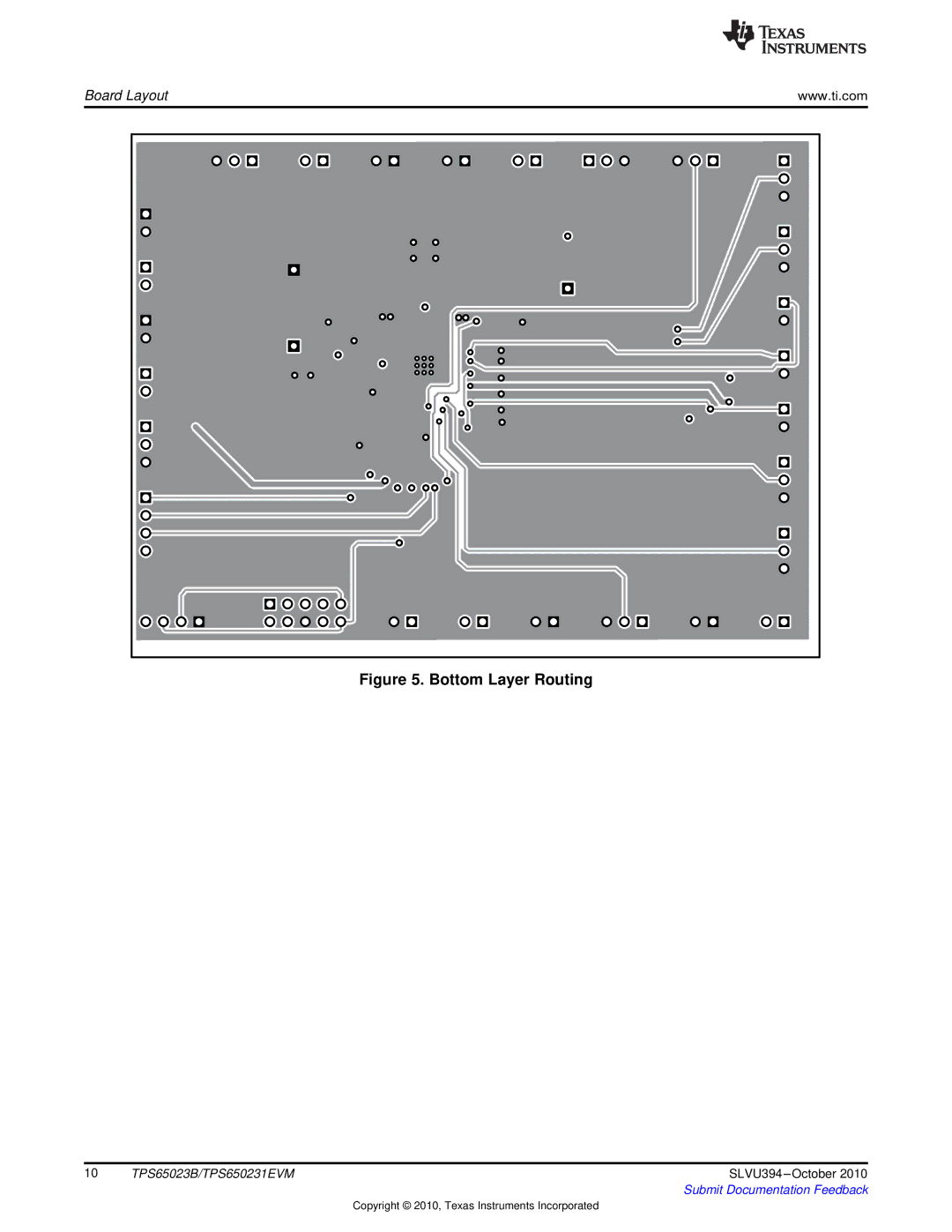 Texas Instruments TPS65023B, TPS650231EVM manual Bottom Layer Routing 