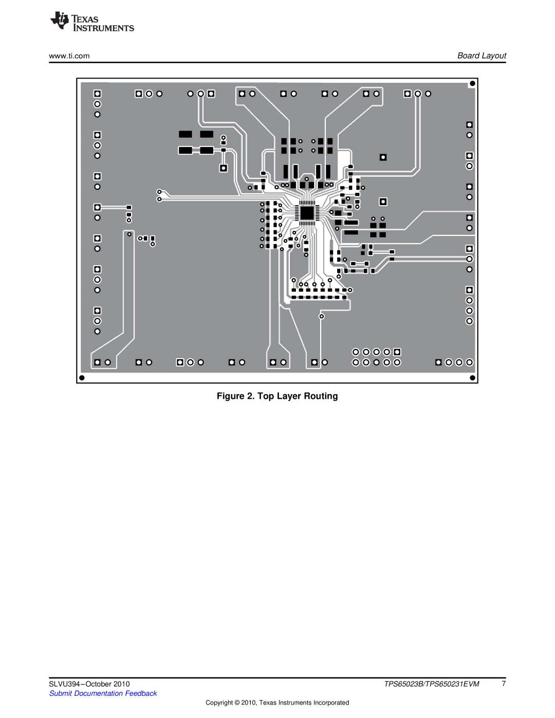 Texas Instruments TPS650231EVM, TPS65023B manual Top Layer Routing 