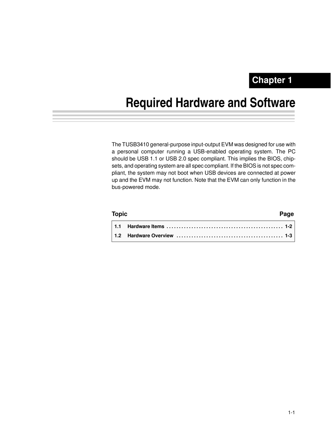 Texas Instruments TUSB3410 manual Required Hardware and Software 