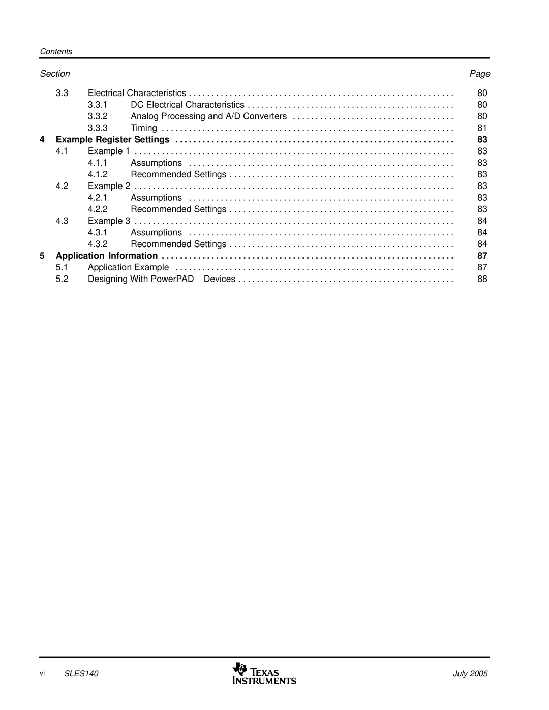 Texas Instruments TVP5147M1PFP manual Example 