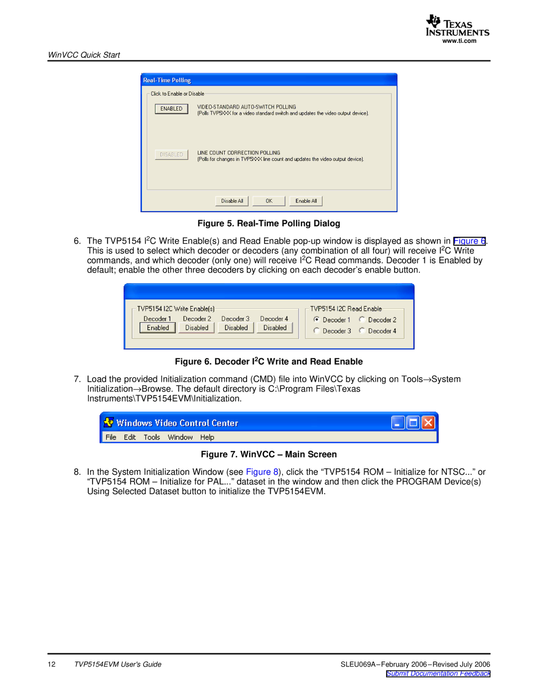 Texas Instruments TVP5154EVM manual Real-Time Polling Dialog 