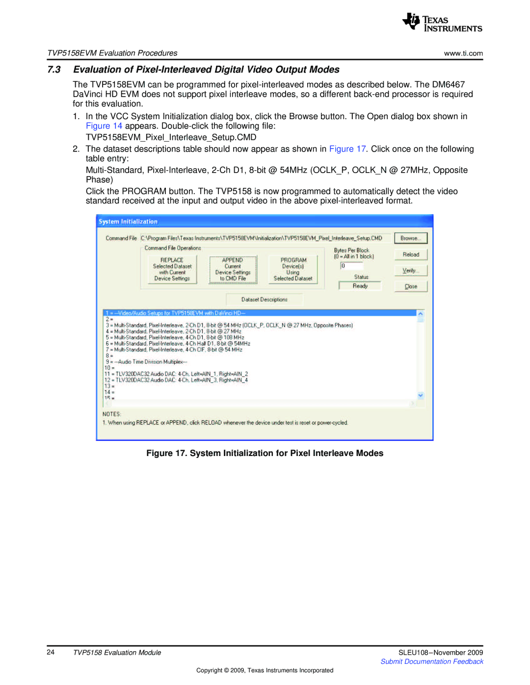 Texas Instruments TVP5158 manual Evaluation of Pixel-Interleaved Digital Video Output Modes 