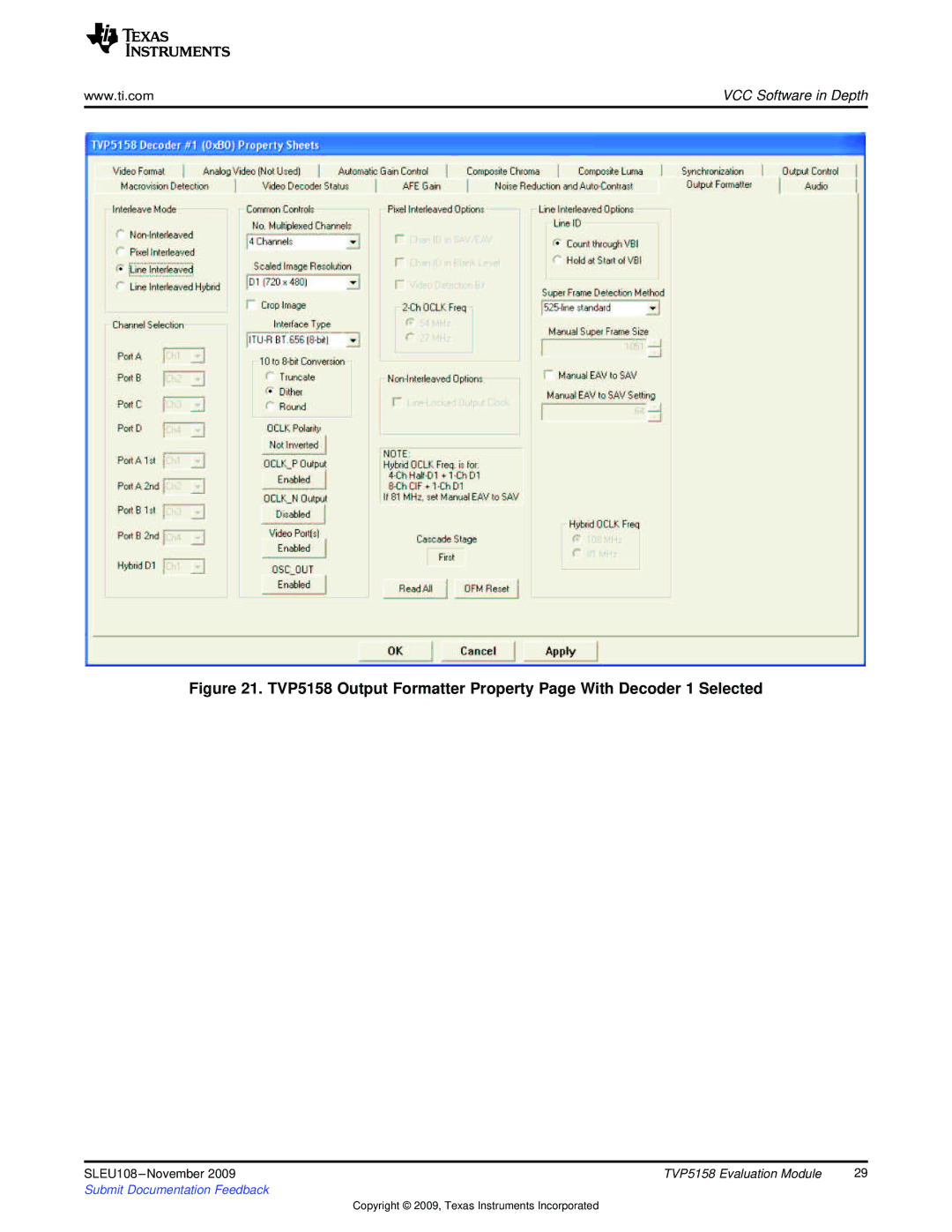 Texas Instruments TVP5158 manual VCC Software in Depth 