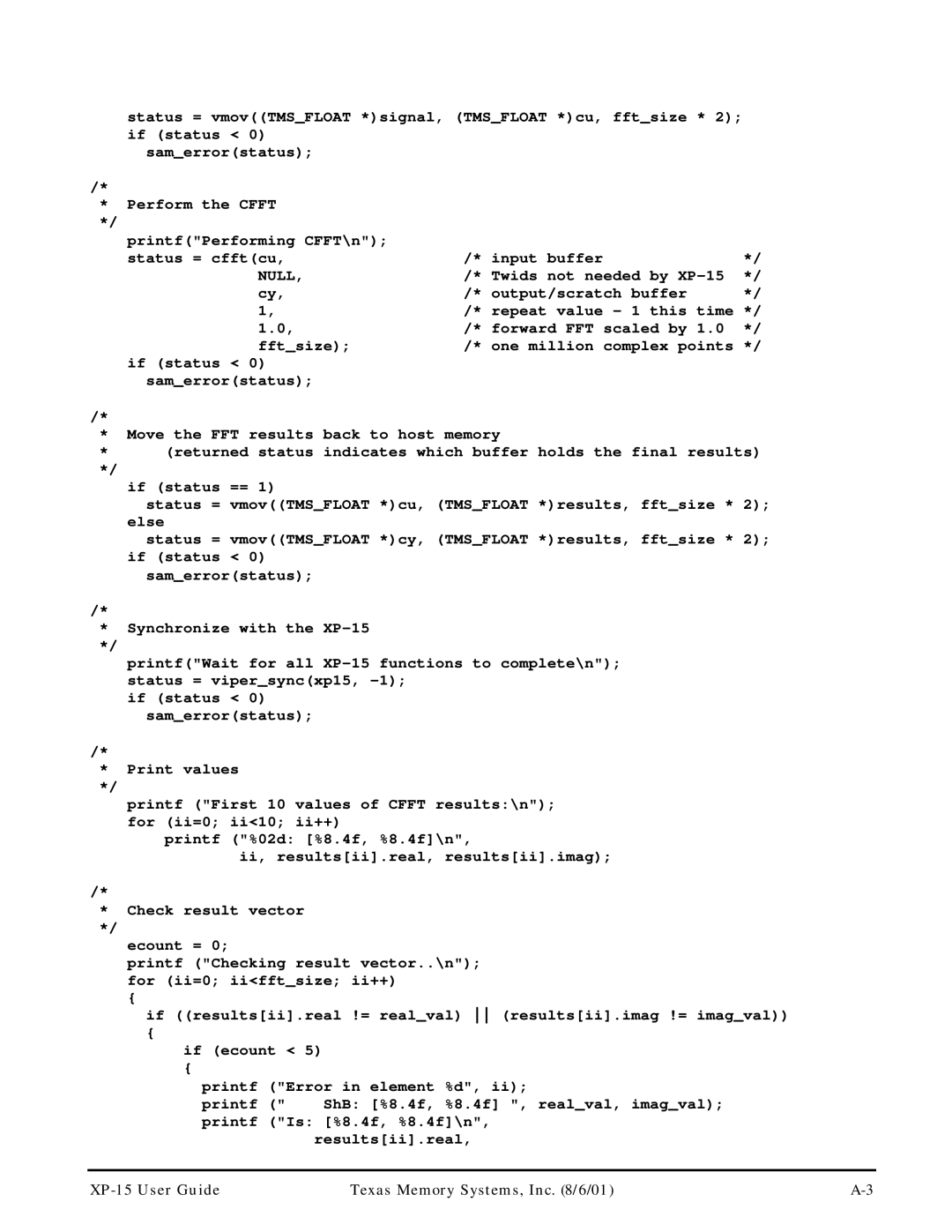 Texas Memory Systems XP-15 manual Null 