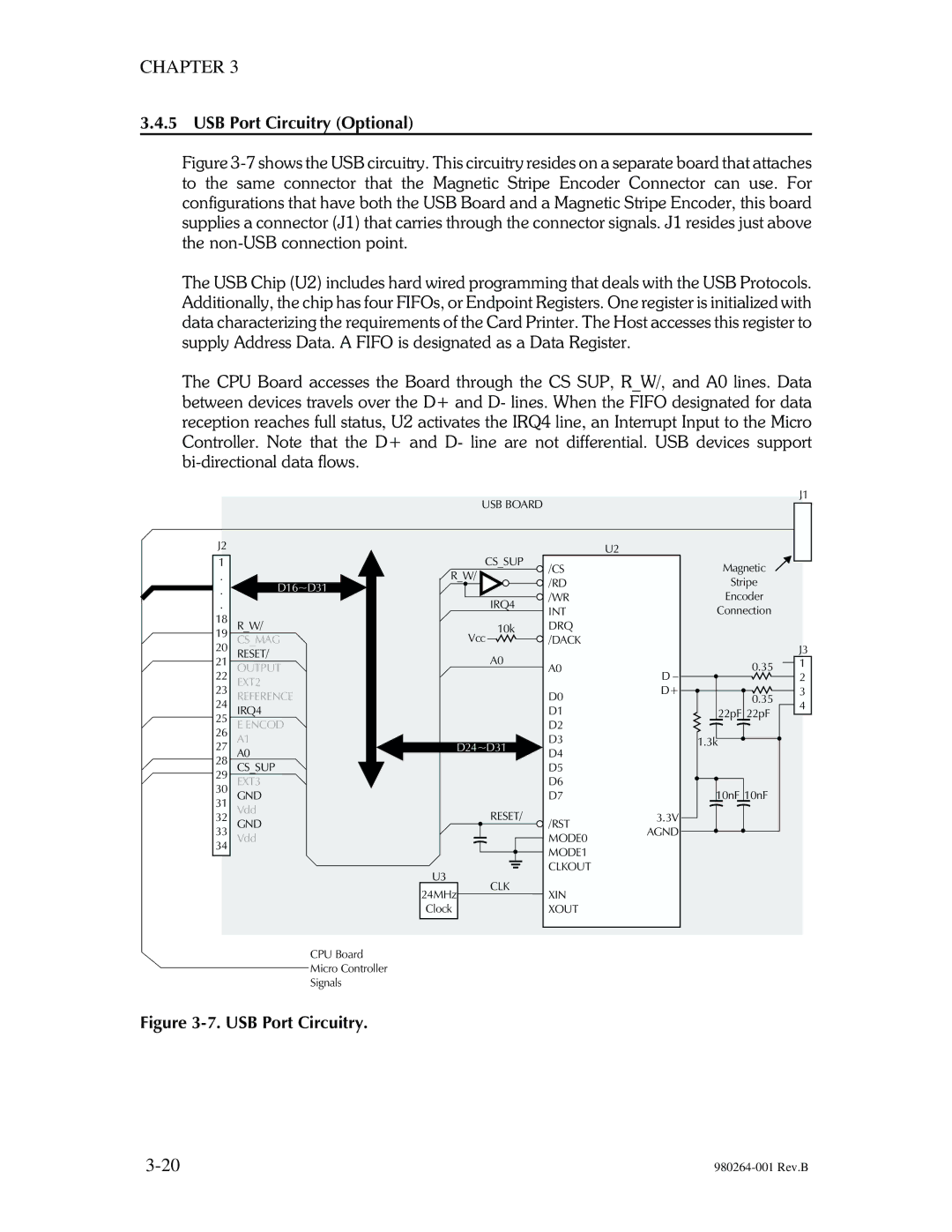 The Eltron Company P310 manual USB Port Circuitry Optional 