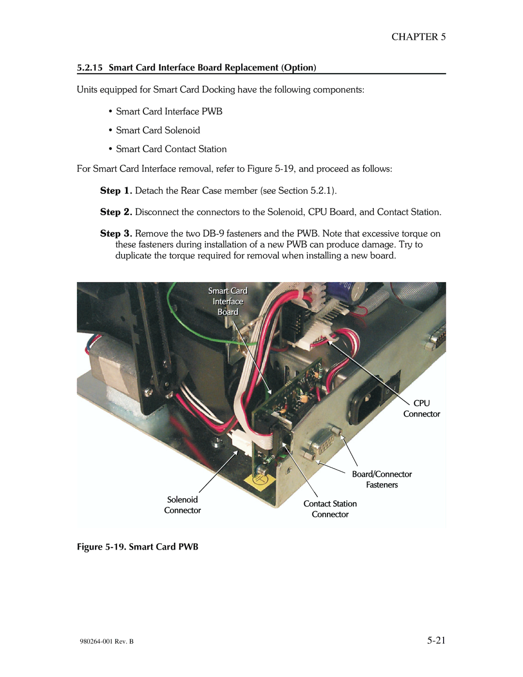 The Eltron Company P310 manual Smart Card Interface Board Replacement Option, Smart Card PWB 