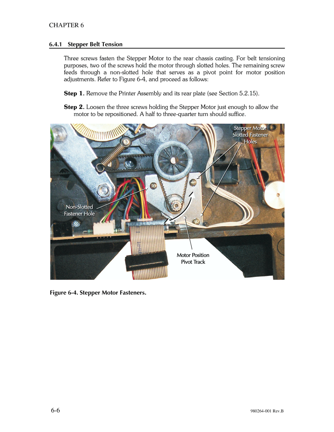 The Eltron Company P310 manual Stepper Belt Tension, Stepper Motor Fasteners 