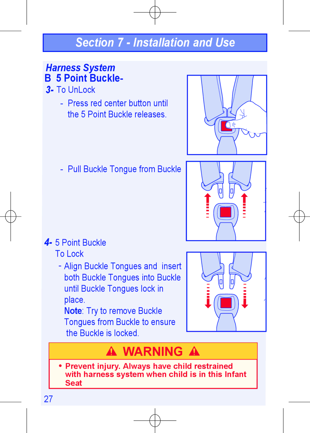 The First Years 1450 manual Point Buckle 