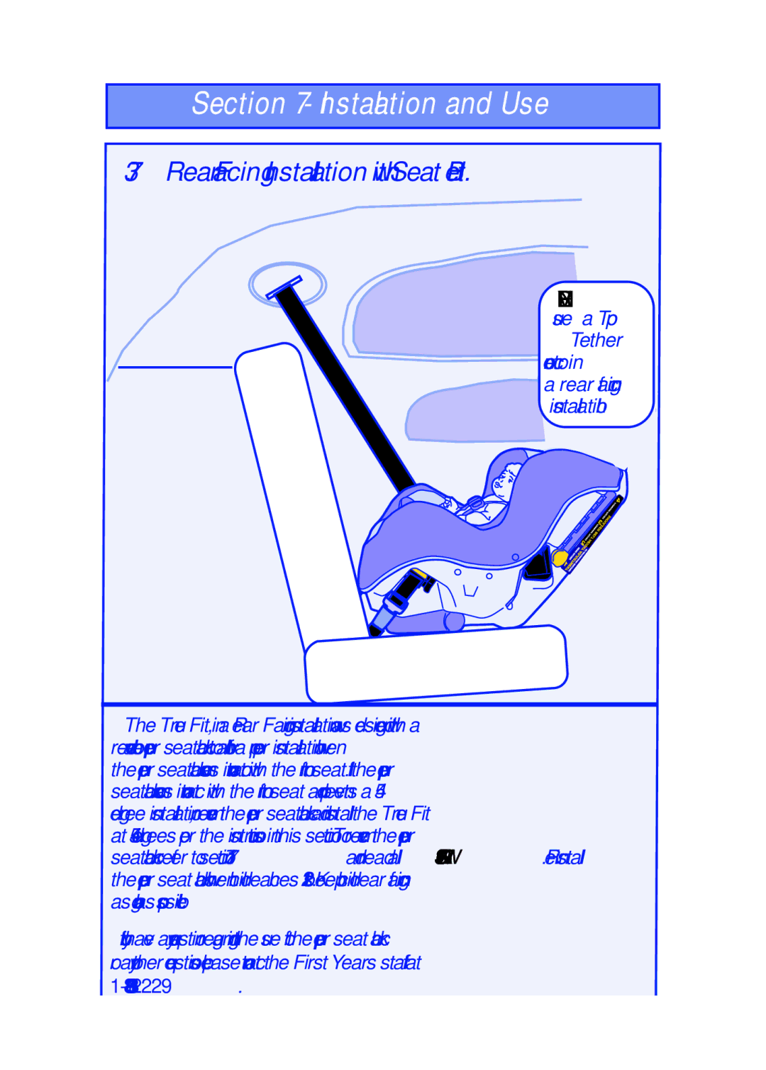 The First Years 630 manual Rear Facing Installation with Seat Belt 